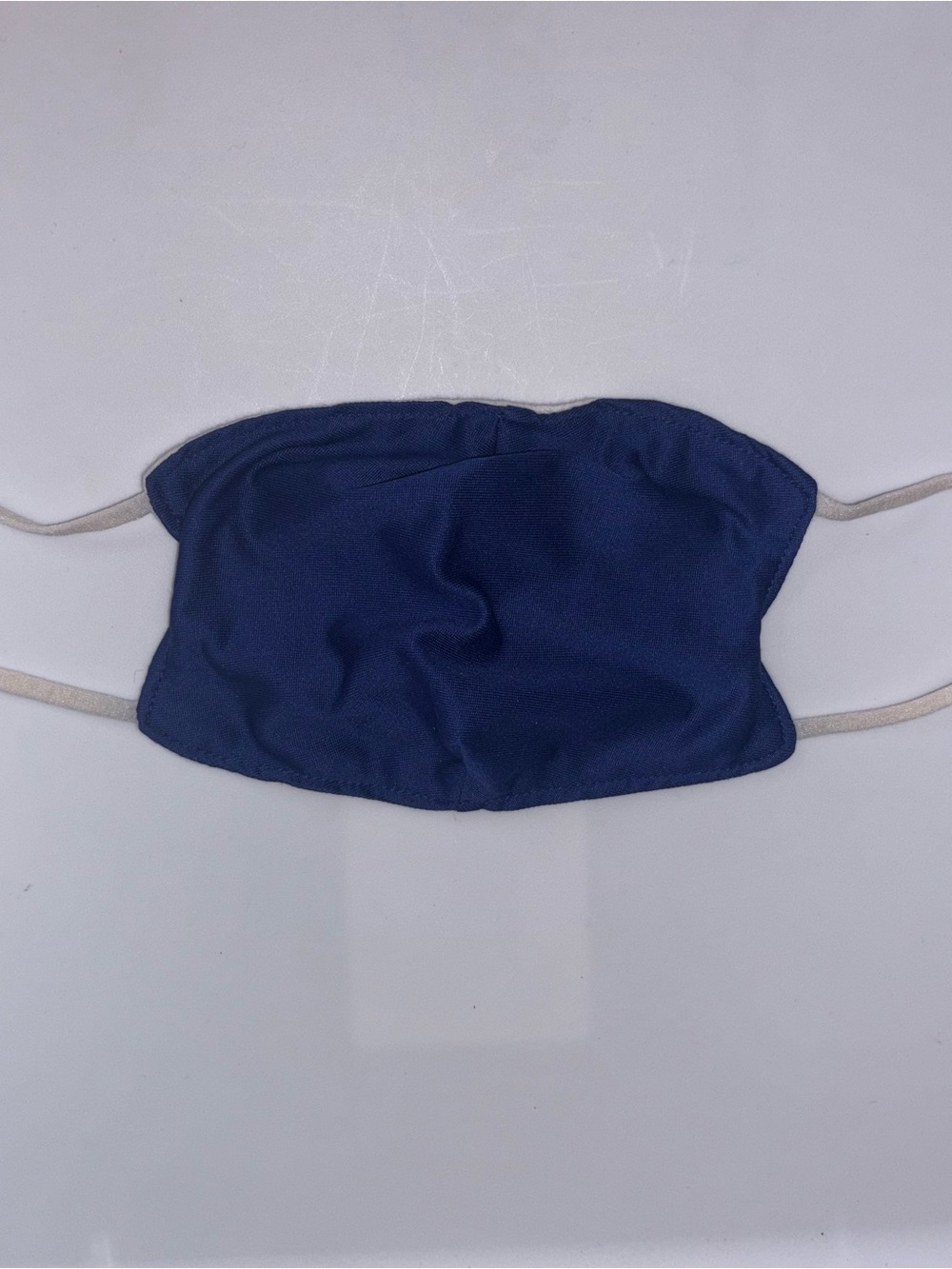 Stretchy Blue & White Reusable Face Mask